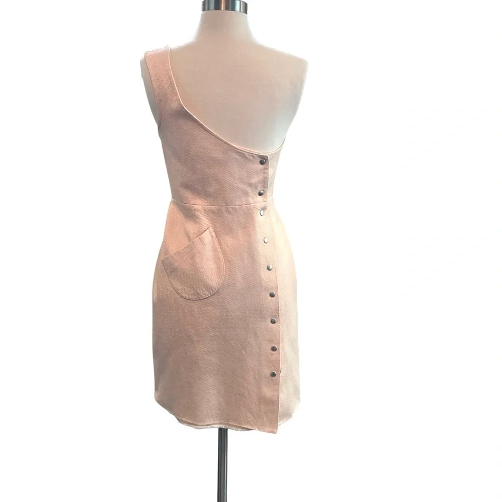 Jill Stuart Pink One Shoulder Cocktail Dress Size 4